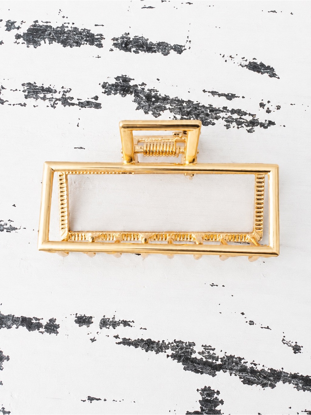 Set of 4 Gold Metal Hair Claw Clips | Cat, Shell & Geometric Designs | New - Picture 3 of 5